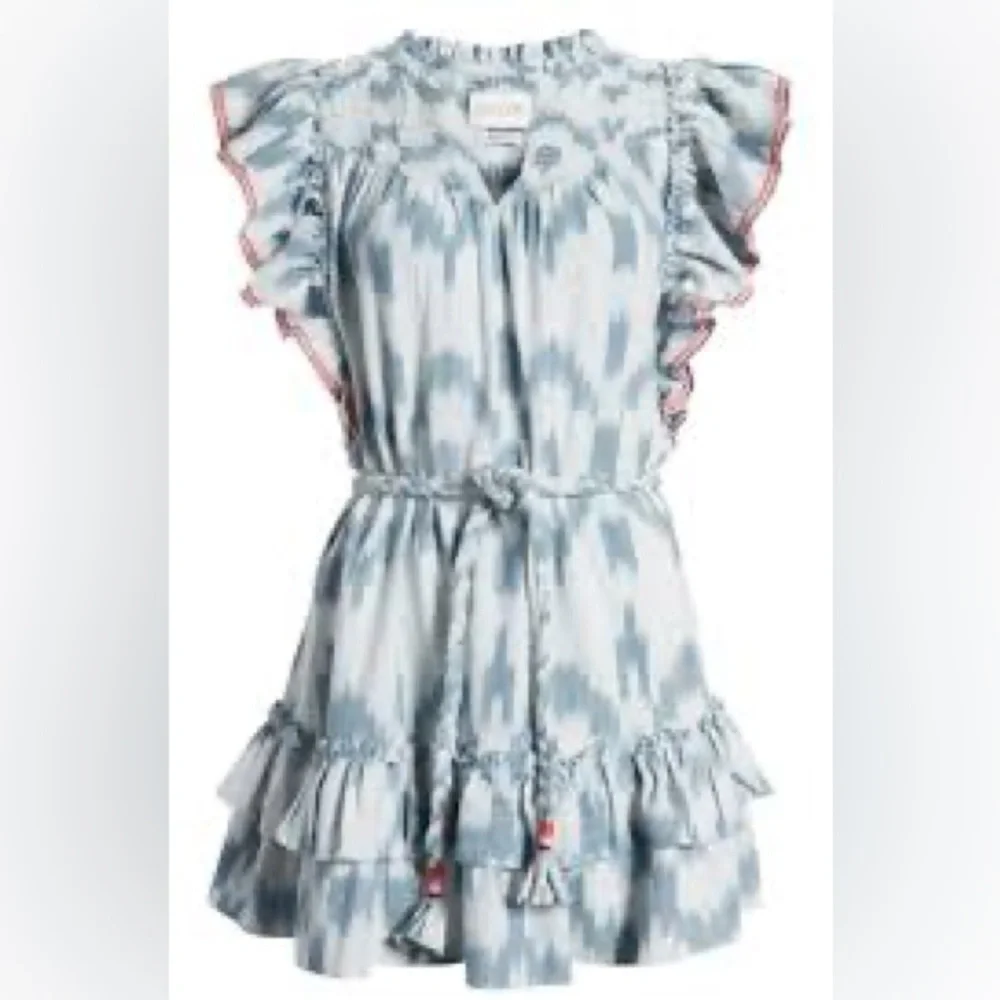 Anthropologie Saylor Blue Boho 100% Cotton Mini Dress NWT - Picture 2 of 15